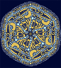 Mandala artwork about words and creation